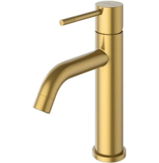 Смеситель для умывальника Cezares Relax LS1, с донным клапаном, браш.золото