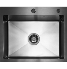 Мойка для кухни Blantek FS-5848B Nano black ECO 58x48, врезная, ворон. сталь