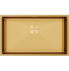 Мойка для кухни Paulmark Next 74 Uni 74x44 PM217444-BG, под столешницу, брашир. золото