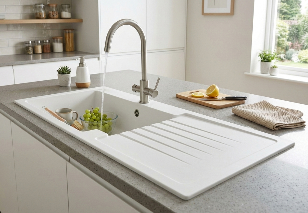 Белая мойка